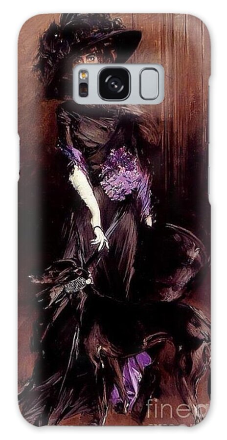 Uspd: Reproduction Galaxy Case featuring the painting Luisa Casati by Reproduction