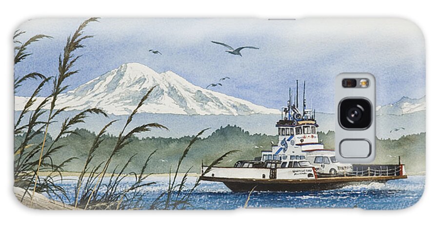 Ferry Galaxy Case featuring the painting Lummi Island Ferry by James Williamson