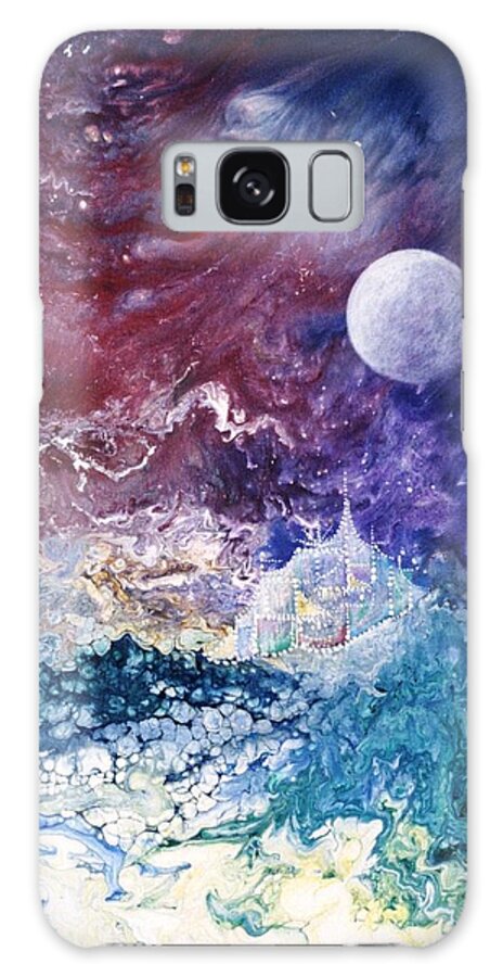 Spiritual Galaxy Case featuring the painting Luna Chrysalis by Lee Pantas
