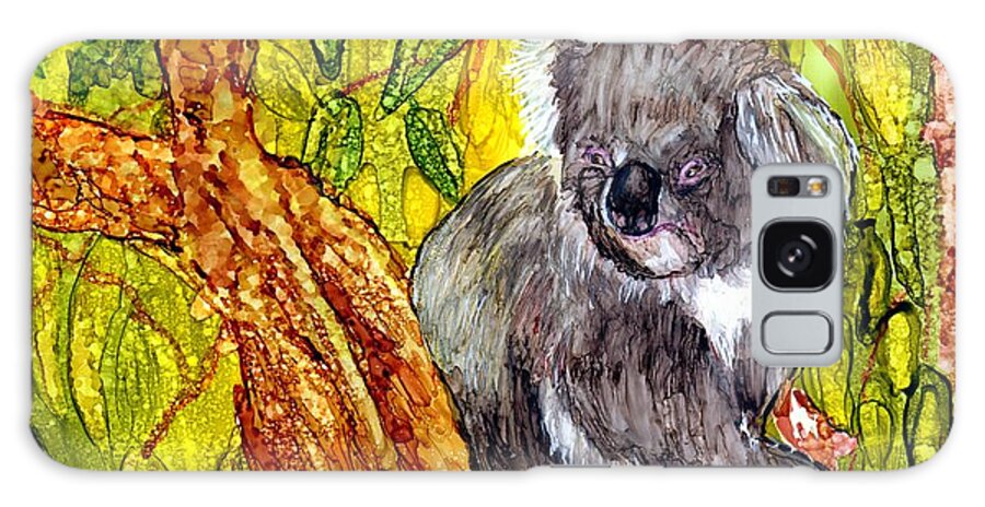 Koala Galaxy Case featuring the painting Lunch in the Gum Tree by Eunice Warfel