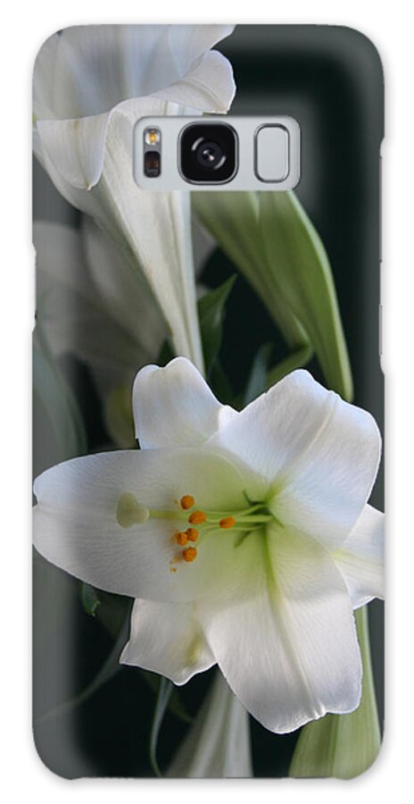 Lily Galaxy Case featuring the photograph Lustrous Lilies by Mary Gaines