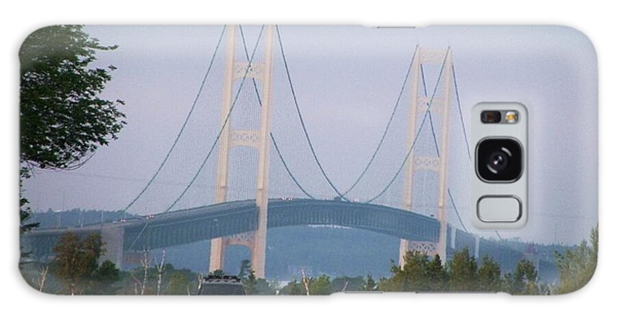 Bridge Galaxy Case featuring the photograph Mackinac Bridge by Peggy King