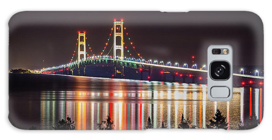 Mackinac Bridge Galaxy Case featuring the photograph Mackinac Bridge Reflections-3813 Pure Michigan by Norris Seward