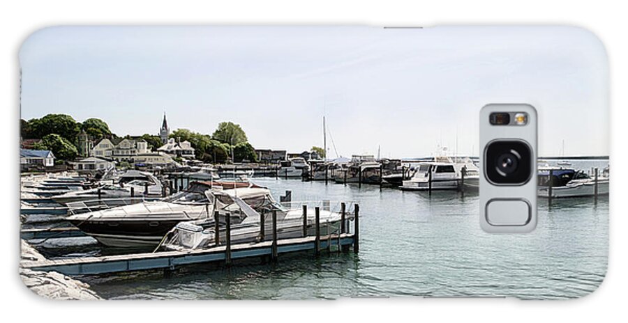 Port Galaxy S8 Case featuring the digital art Mackinac Marina Art by Ed Taylor