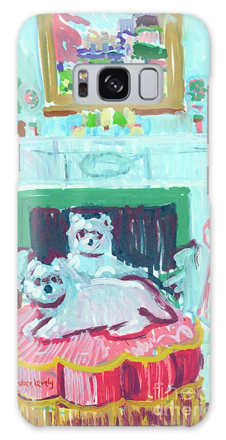  Westie Galaxy Case featuring the painting Maddie and Rosie by Candace Lovely