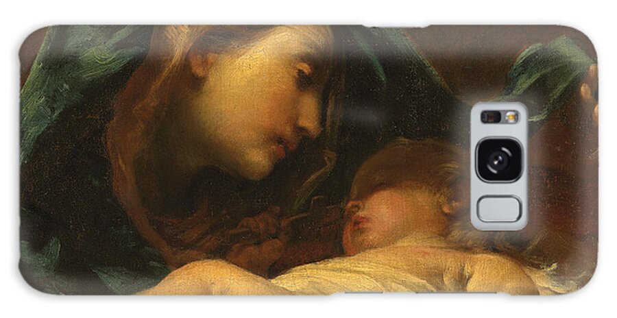 Madonna Galaxy Case featuring the painting Madonna and Child by Giuseppe Maria Crespi