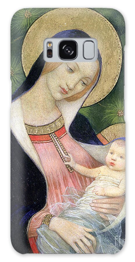 Madonna Of The Fir Tree Galaxy Case featuring the painting Madonna of the Fir Tree by Marianne Stokes