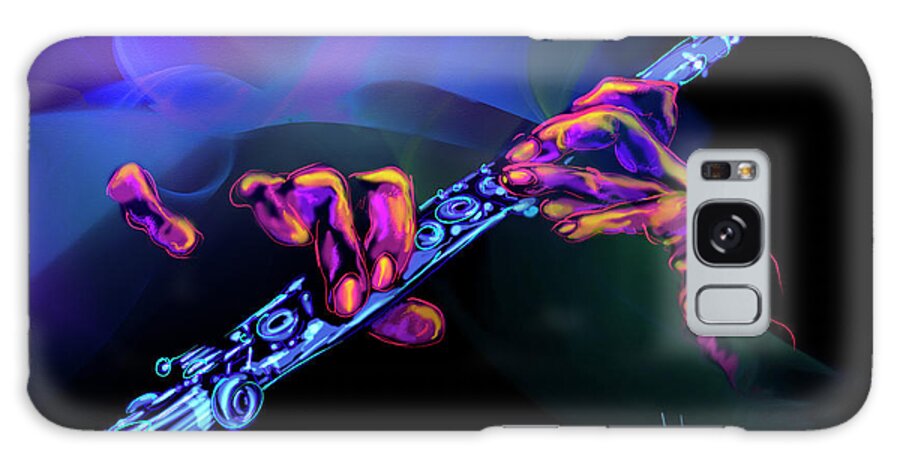Flute Galaxy Case featuring the painting Magic Flute by DC Langer