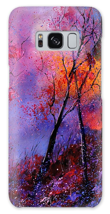Landscape Galaxy Case featuring the painting Magic trees by Pol Ledent
