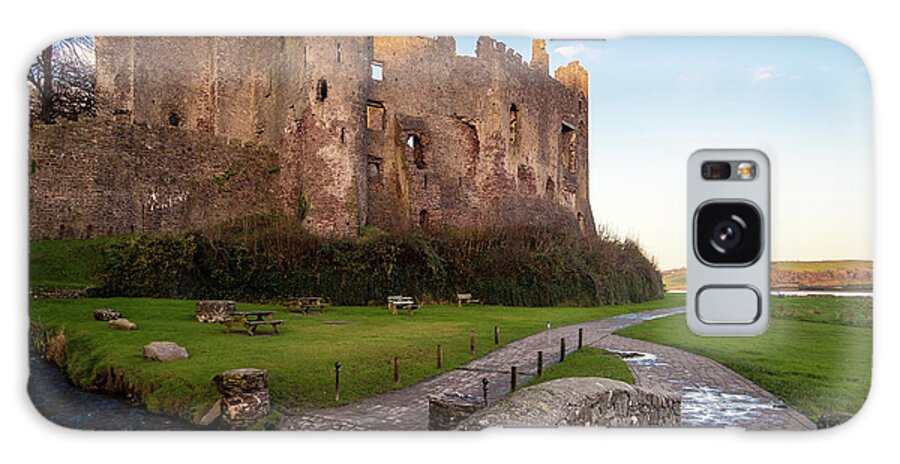 Estuary Galaxy Case featuring the photograph Magical laugharne Castle, Wales. by Colin Allen