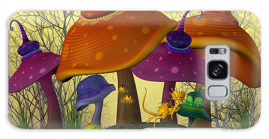 Mushroom Galaxy Case featuring the painting Magical Mushrooms by Corey Ford