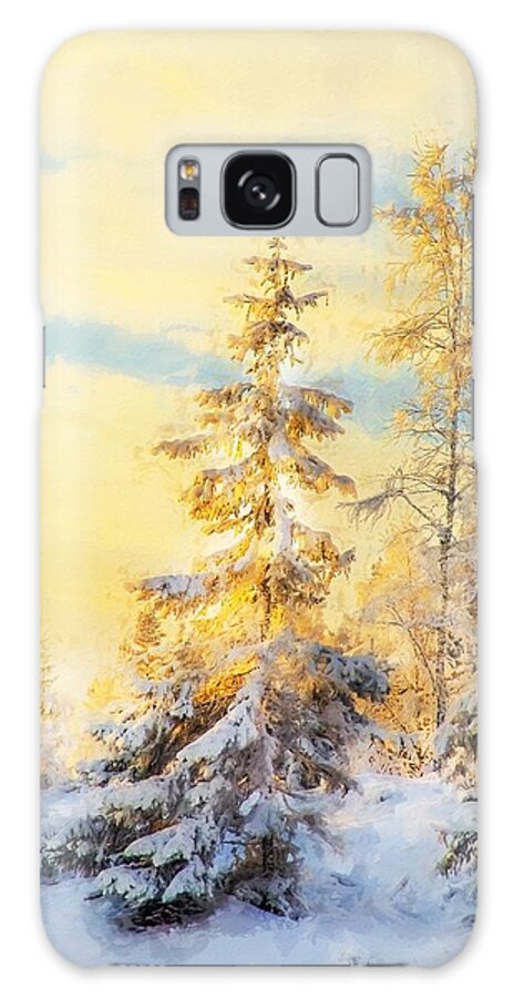 Magical Winter Landscape Galaxy Case featuring the photograph Magical winter landscape by Rose-Maries Pictures