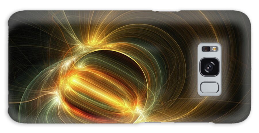 Magnetic Field Galaxy Case featuring the digital art Magnetic Field by Scott Norris
