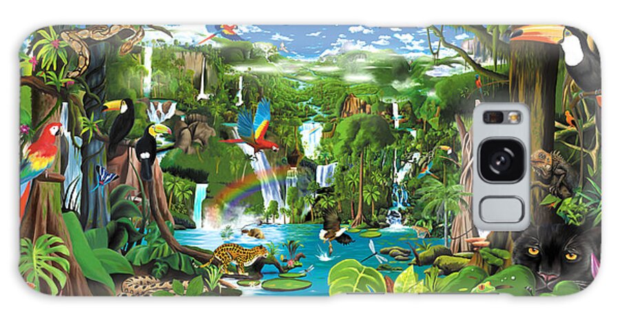 Gerald Newton Galaxy Case featuring the digital art Magnificent Rainforest by MGL Meiklejohn Graphics Licensing