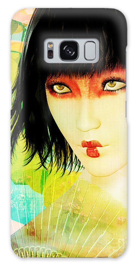 Maiko Galaxy Case featuring the digital art Maiko by Shanina Conway