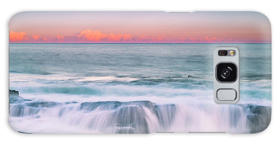 Maine Galaxy Case featuring the photograph Maine Rocky Coastal Sunset Panorama by Ranjay Mitra