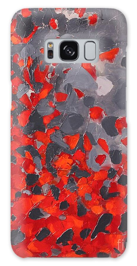 Red Galaxy S8 Case featuring the painting Majestic by Preethi Mathialagan