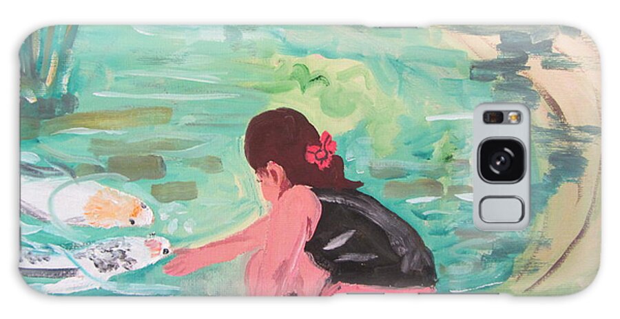Koi Galaxy S8 Case featuring the painting Making Friends by Dody Rogers