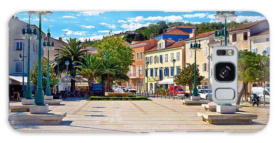 Town Galaxy Case featuring the photograph Mali Losinj square colorful architecture by Brch Photography