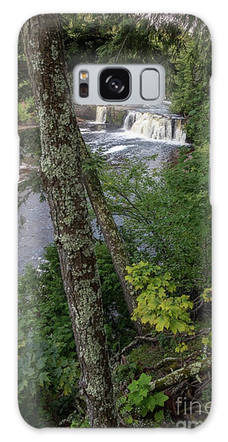 Presque Isle River Galaxy Case featuring the photograph Manabezho Falls by Jim West