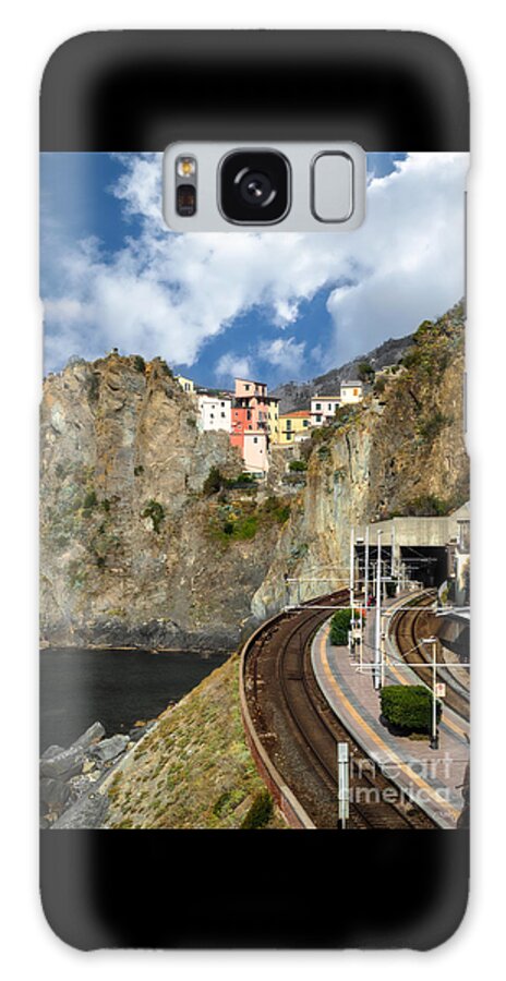Cinque Terre Galaxy Case featuring the photograph Manarola Train Platform by Prints of Italy