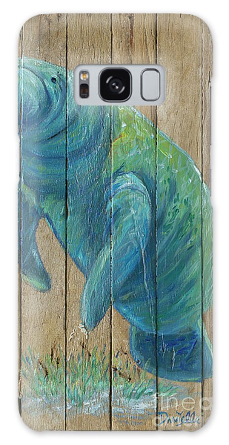 Manatee Galaxy Case featuring the painting Manatee by Danielle Perry