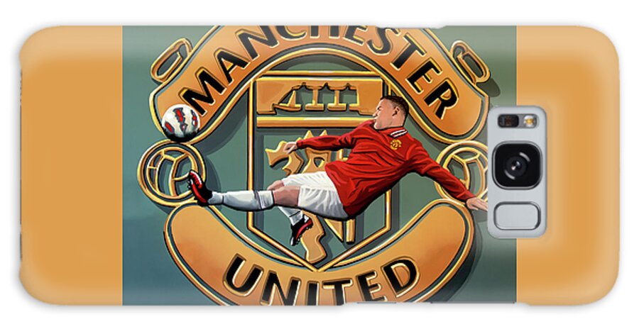 Wayne Rooney Galaxy Case featuring the painting Manchester United Painting by Paul Meijering