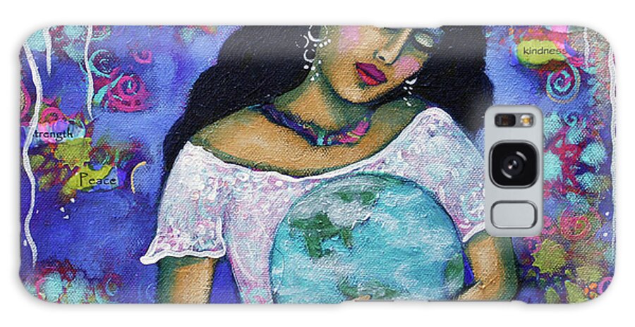 Love Galaxy Case featuring the painting Mantras by Carla Golembe