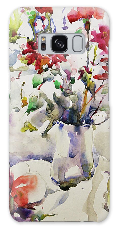Watercolor Galaxy Case featuring the painting March Greeting by Becky Kim