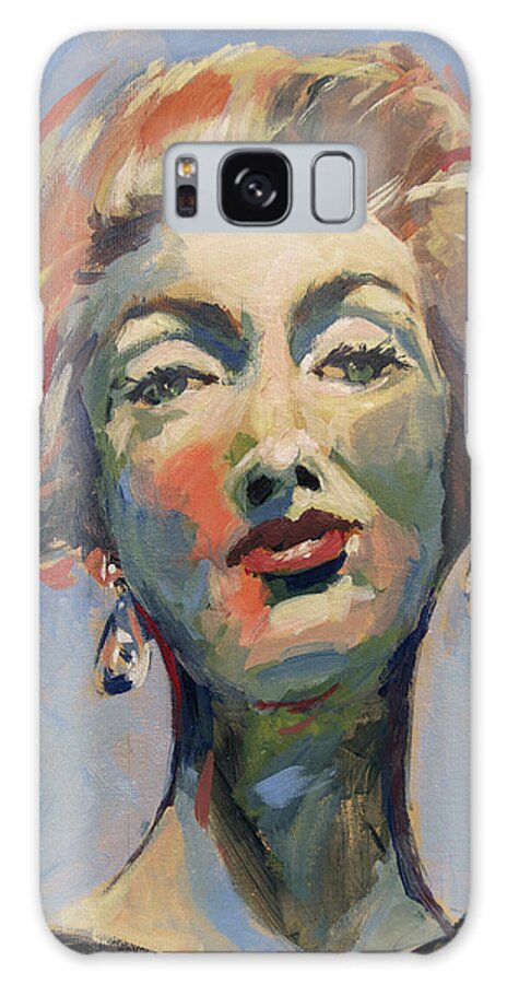 Marella Galaxy S8 Case featuring the painting Marella Agnelli by Nop Briex