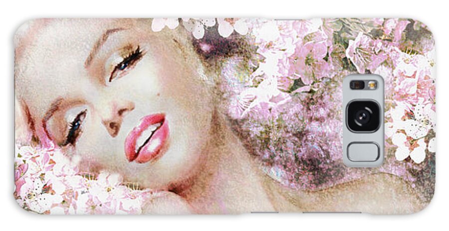 Theo Danella Galaxy Case featuring the painting Marilyn Cherry Blossom b by Theo Danella