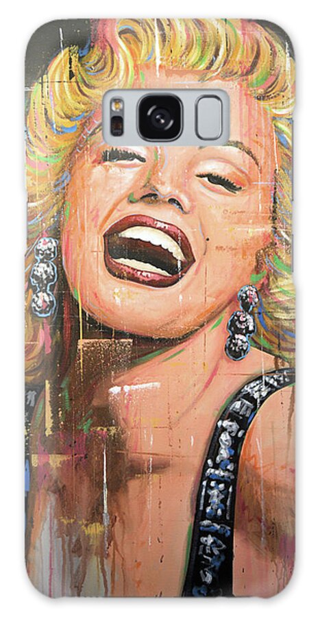 Marilyn Monroe Galaxy Case featuring the painting Marilyn Monroe film movie actress art painting by Amy Giacomelli