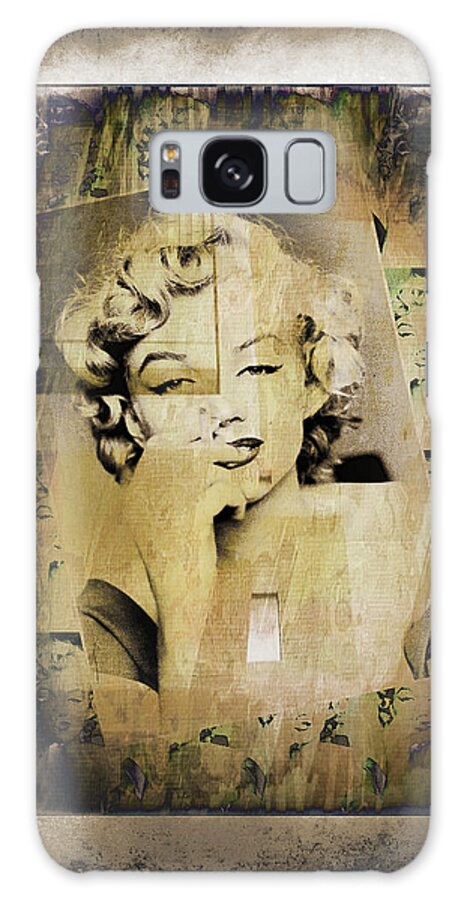 Marilyn Monroe Galaxy S8 Case featuring the digital art Marilyn Monroe on Film by Kevin Moore