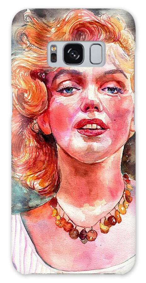 Marilyn Monroe Galaxy Case featuring the painting Marilyn Monroe painting by Suzann Sines