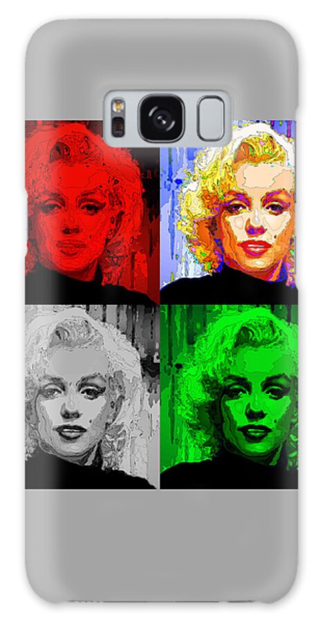 Marilyn Monroe Galaxy Case featuring the digital art Marilyn Monroe - Quad. Pop Art by Rafael Salazar