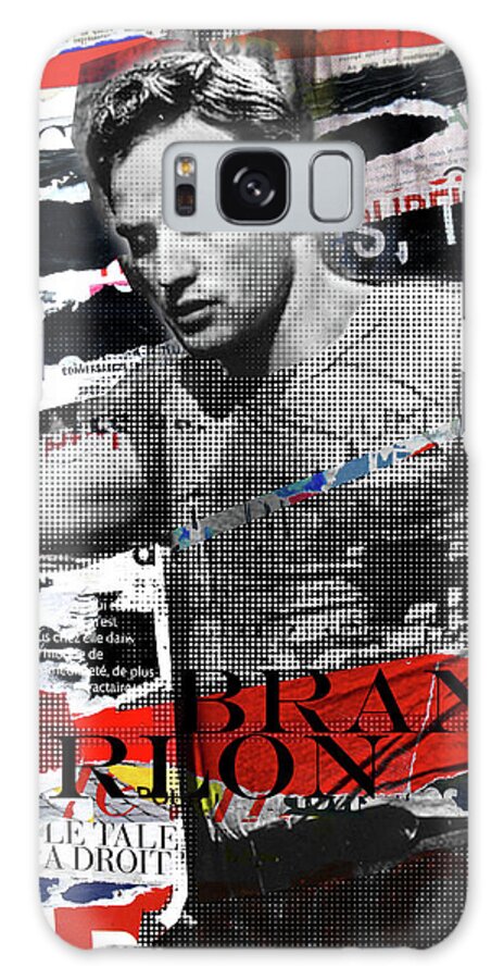 Marlon Brando Galaxy Case featuring the digital art Marlon Brando torn poster by Luz Graphic Studio