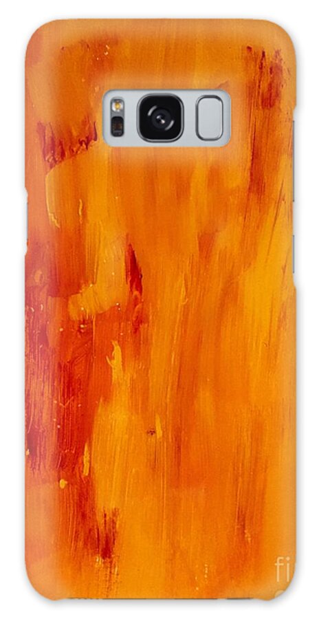 Abstract Galaxy Case featuring the painting Marmalade by Elle Justine
