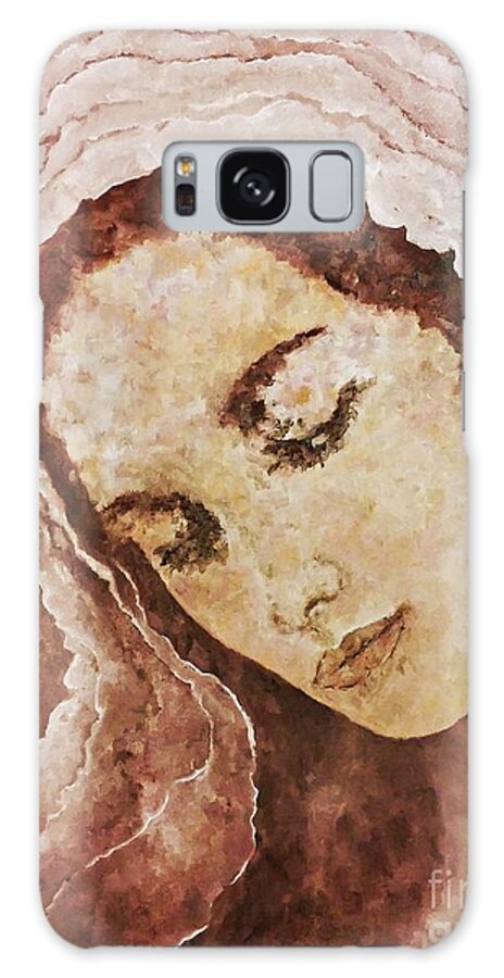 Mary Galaxy Case featuring the painting Mary Mother of Jesus by Amalia Suruceanu