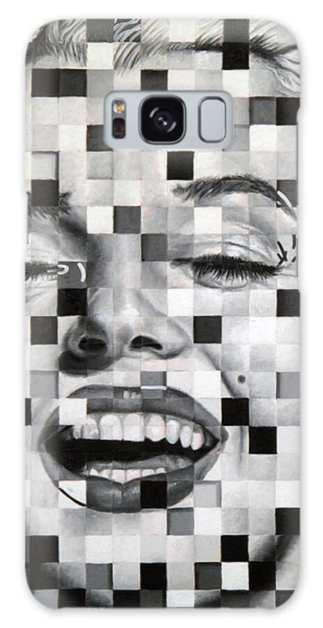Black And White Galaxy Case featuring the painting Marylin I by Matthew Martelli
