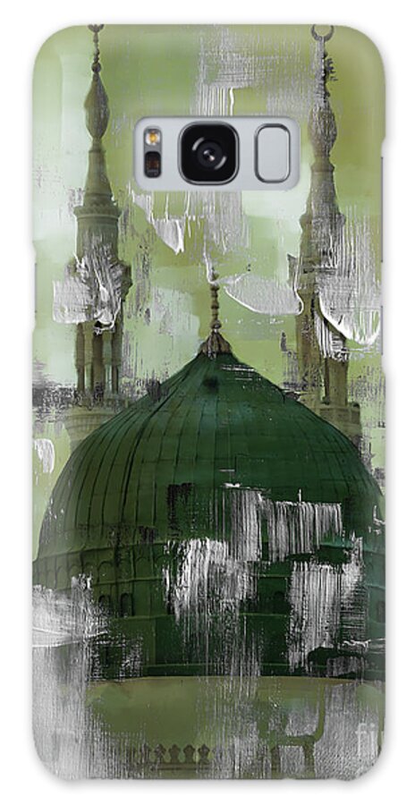 Masjid E Nabvi Galaxy Case featuring the painting Masjid-e-Nabwi 001 by Gull G