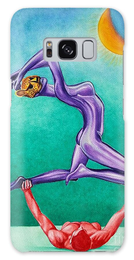 Mask Galaxy S8 Case featuring the painting Mask of the Cheetah by Steed Edwards