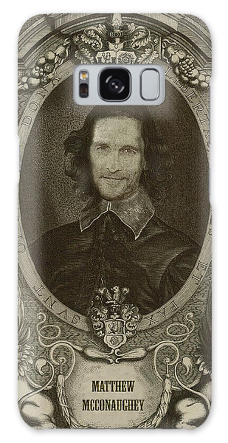'celebrity Etchings' Collection By Serge Averbukh Galaxy Case featuring the photograph Matthew McConaughey  by Serge Averbukh