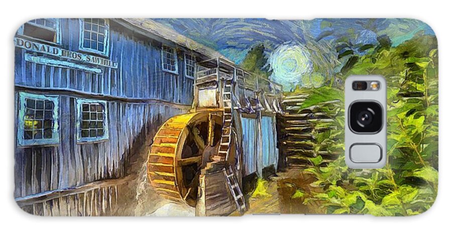 Mcdonald Brothers' Sawmill Galaxy Case featuring the digital art McDonald Brothers' Sawmill by Eva Lechner