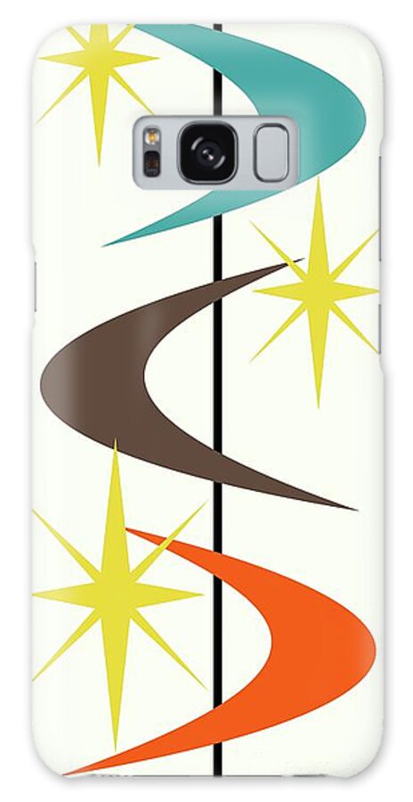 Mid Century Modern Galaxy Case featuring the digital art MCM Shapes 2 by Donna Mibus