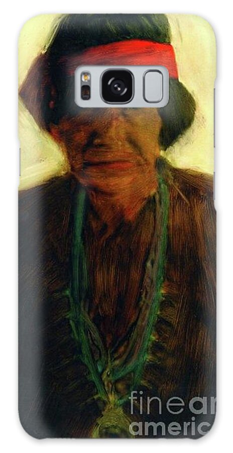 Native First Nation Indigenous Global Aboriginal  Galaxy S8 Case featuring the painting Medicine Man by FeatherStone Studio Julie A Miller