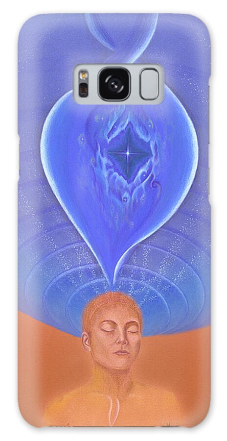 Meditation Galaxy Case featuring the painting Meditation on Full Health by Robin Aisha Landsong