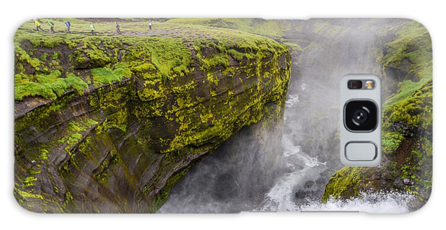 Iceland Galaxy Case featuring the photograph Thundering Icelandic Chasm On The Fimmvorduhals Trail by Alex Blondeau