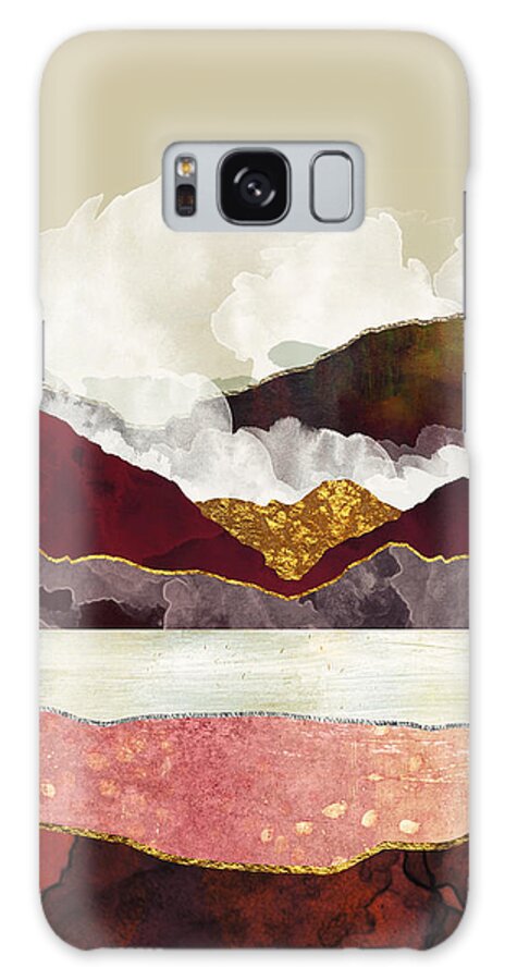 Mountains Galaxy Case featuring the digital art Melon Mountains by Katherine Smit