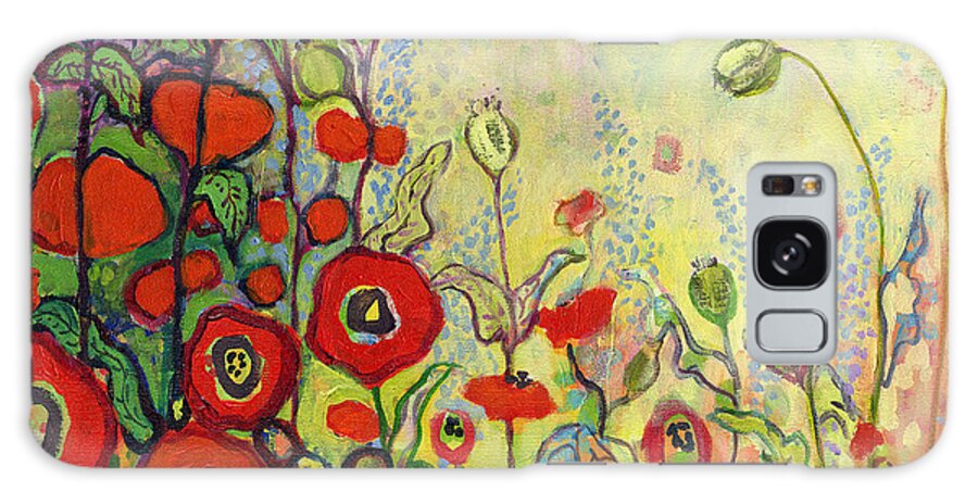 Poppy Galaxy Case featuring the painting Memories of Grandmother's Garden by Jennifer Lommers