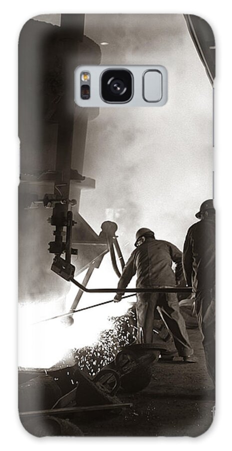 1960s Galaxy Case featuring the photograph Men Working Blast Furnace At Steel by H. Armstrong Roberts/ClassicStock